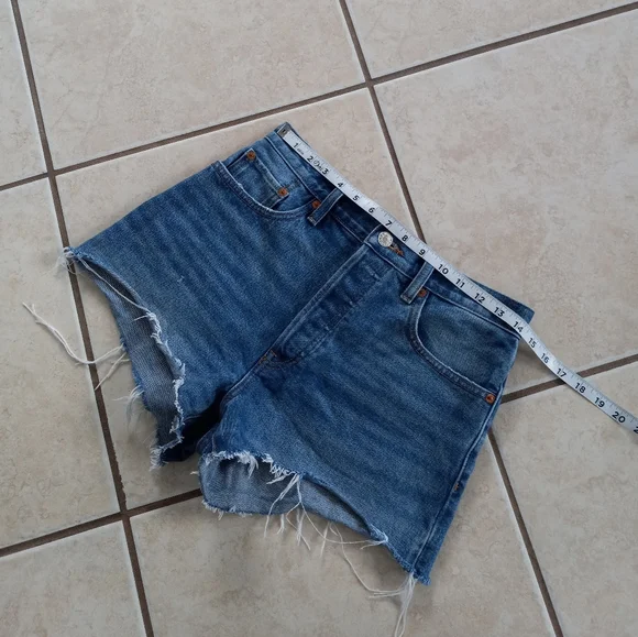 Re/Done 70's High Rise Short Arroyo Blue 27